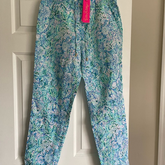 NWT LILLY PULITZER LINEN PANTS M - Picture 5 of 9